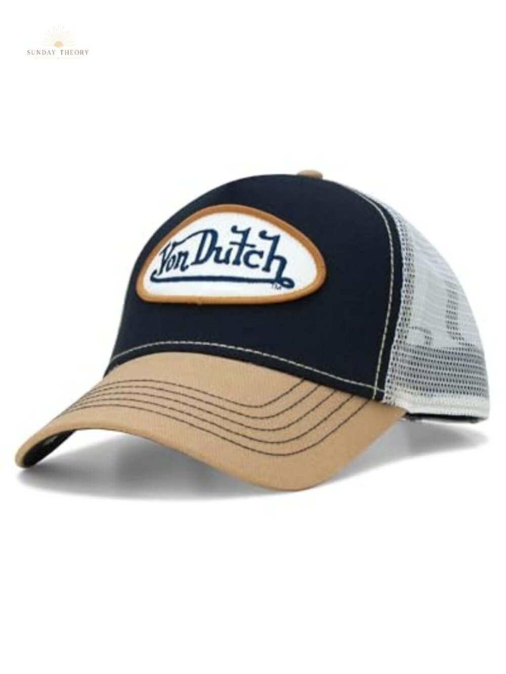 Von Dutch Trucker Hat - Unisex Colorblock Snapback Baseball Cap